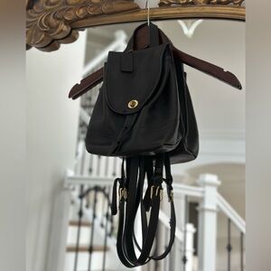Vintage Coach Mini Backpack Black Leather Purse Y2K N9 H9Z-9960